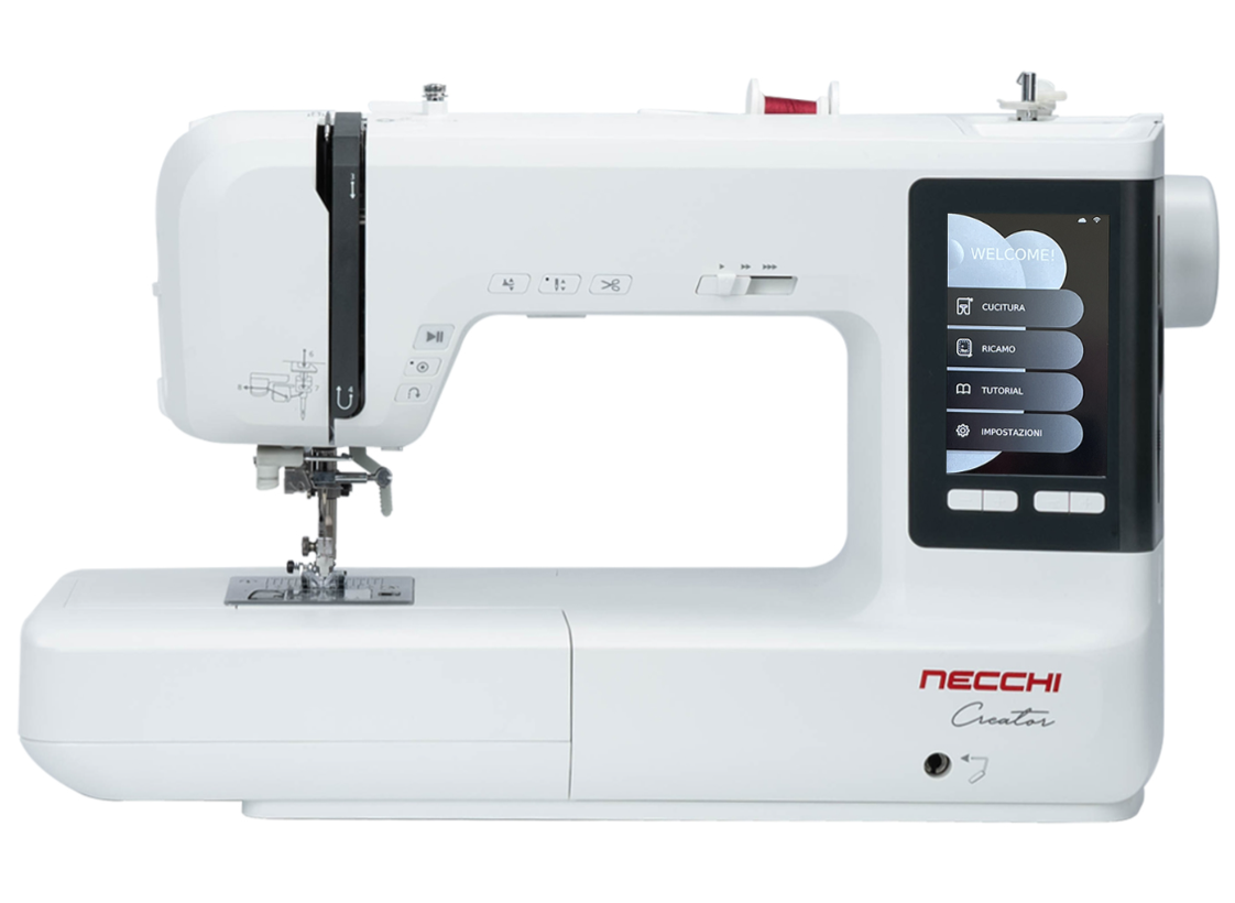 Macchina per cucire e ricamare Necchi Creator C2000 con Tablet Lenovo e software Creative