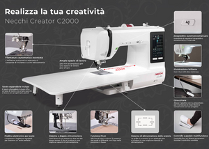 Macchina per cucire e ricamare Necchi Creator C2000