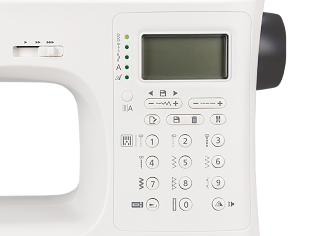 Macchina per cucire elettronica Necchi Creator C360 con piano allungabase e piedino tagliacuci - Cucireonline