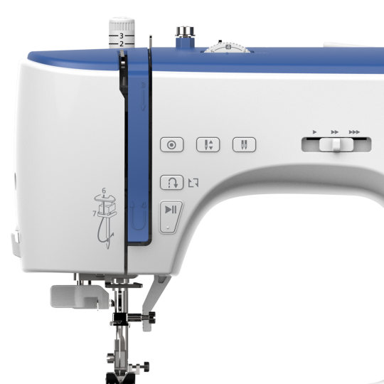 Macchina per cucire elettronica Necchi NC103D con allungabase e piedino tagliacuci 5 anni di garanzia - Cucireonline